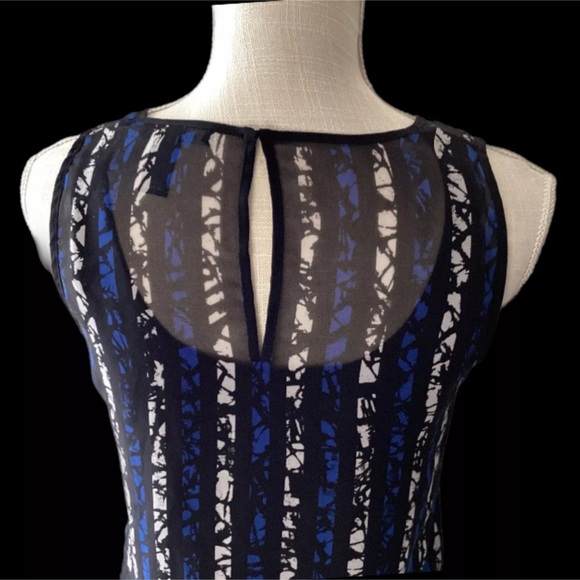 KENNETH COLE NY XS Black Semi-Sheer 2 Layers Fitted Blouse Classic Holiday - Picture 9 of 16